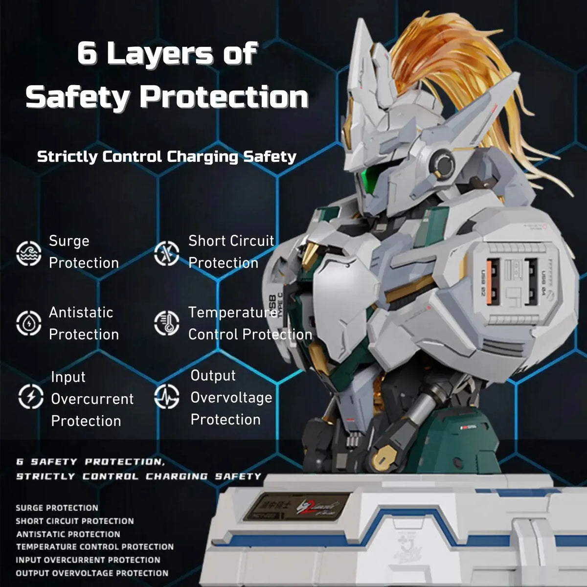 MOSHOWTOYS MCT-E02 Lancelot of the Lake Mecha Estação de Carregamento 32W – imagem do produto 4