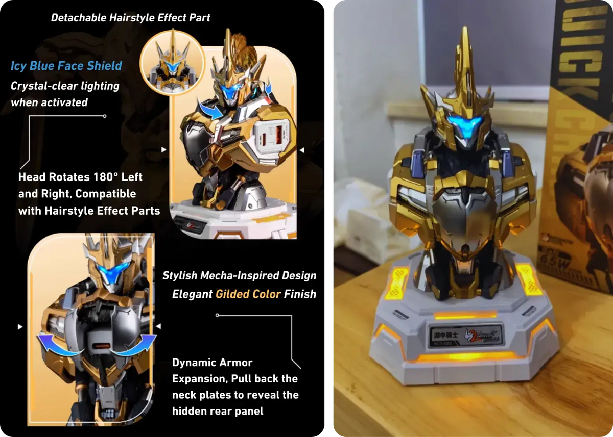 MOSHOWTOYS MCT-E02 Lancelot of the Lake Mecha Estação de Carregamento 65W – imagem de recursos do produto