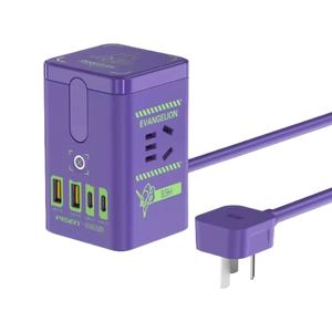 PISEN Evangelion 65W magnetic desktop charger in EVA-01 purple