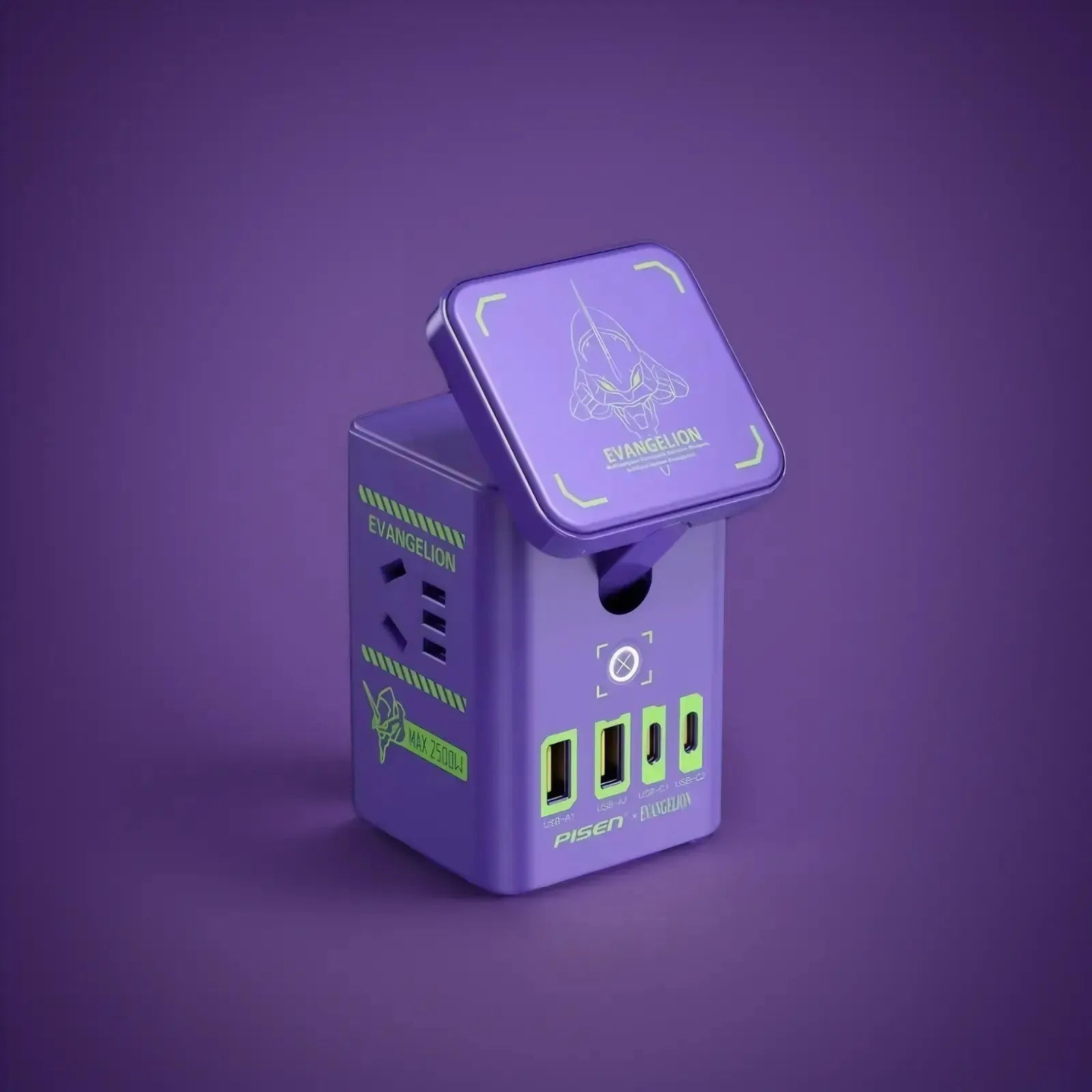 Purple EVA-01 PISEN magnetic desktop charger