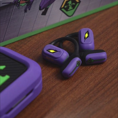 STUMPE x Evangelion EVA-01 Earhook Sports Earphones product demonstration video