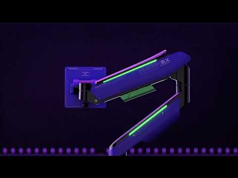 HumaneX T18-1E 49-Inch RGB Gaming Monitor Stand product demonstration video