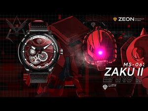 Welly Merck Gundam Zaku II automatic mechanical watch showcase video