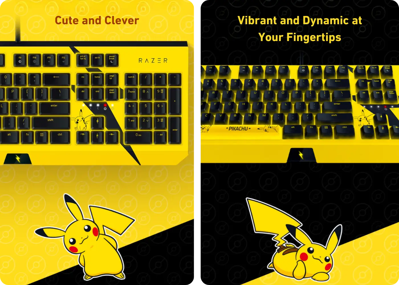 Razer x Pokémon Pikachu 104 Key Gaming Mechanical Keyboard - Aesthetic Appeal That Stands Out