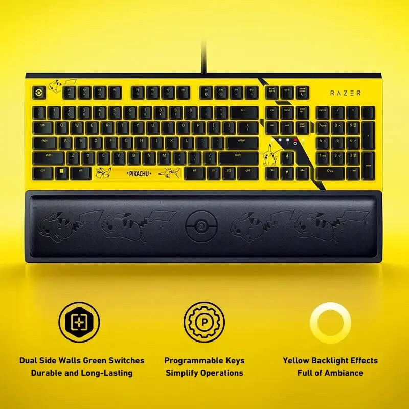 Razer x Pokémon Pikachu 104 Key Gaming Mechanical Keyboard product gallery view 2