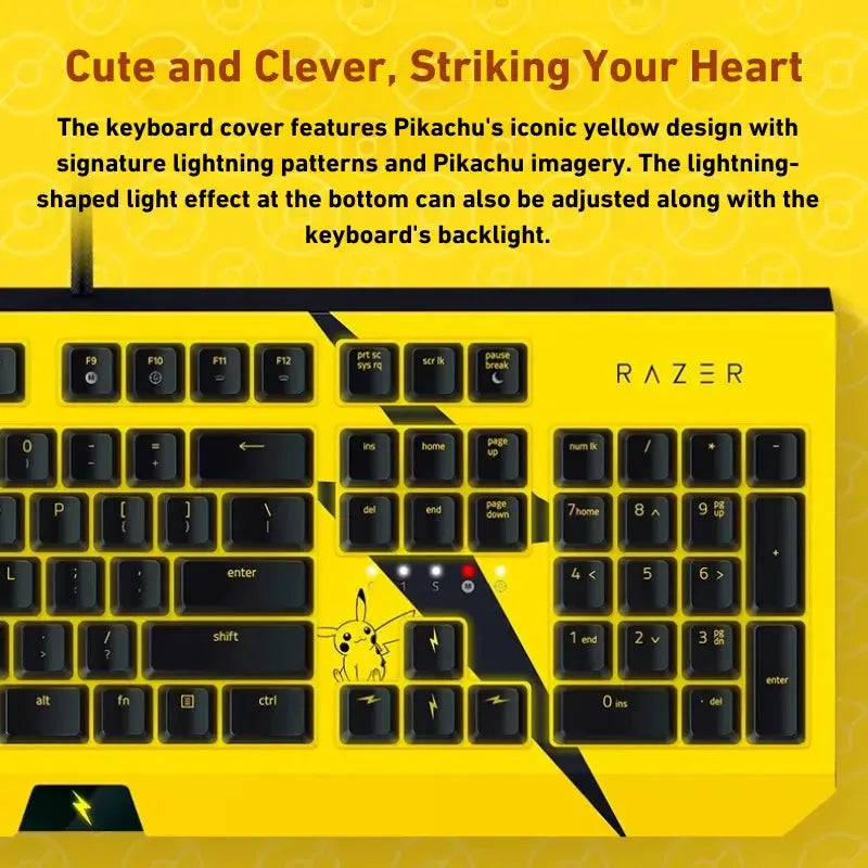 Razer x Pokémon Pikachu 104 Key Gaming Mechanical Keyboard product gallery view 3