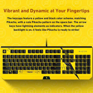 Razer x Pokémon Pikachu 104 Key Gaming Mechanical Keyboard product gallery view 4
