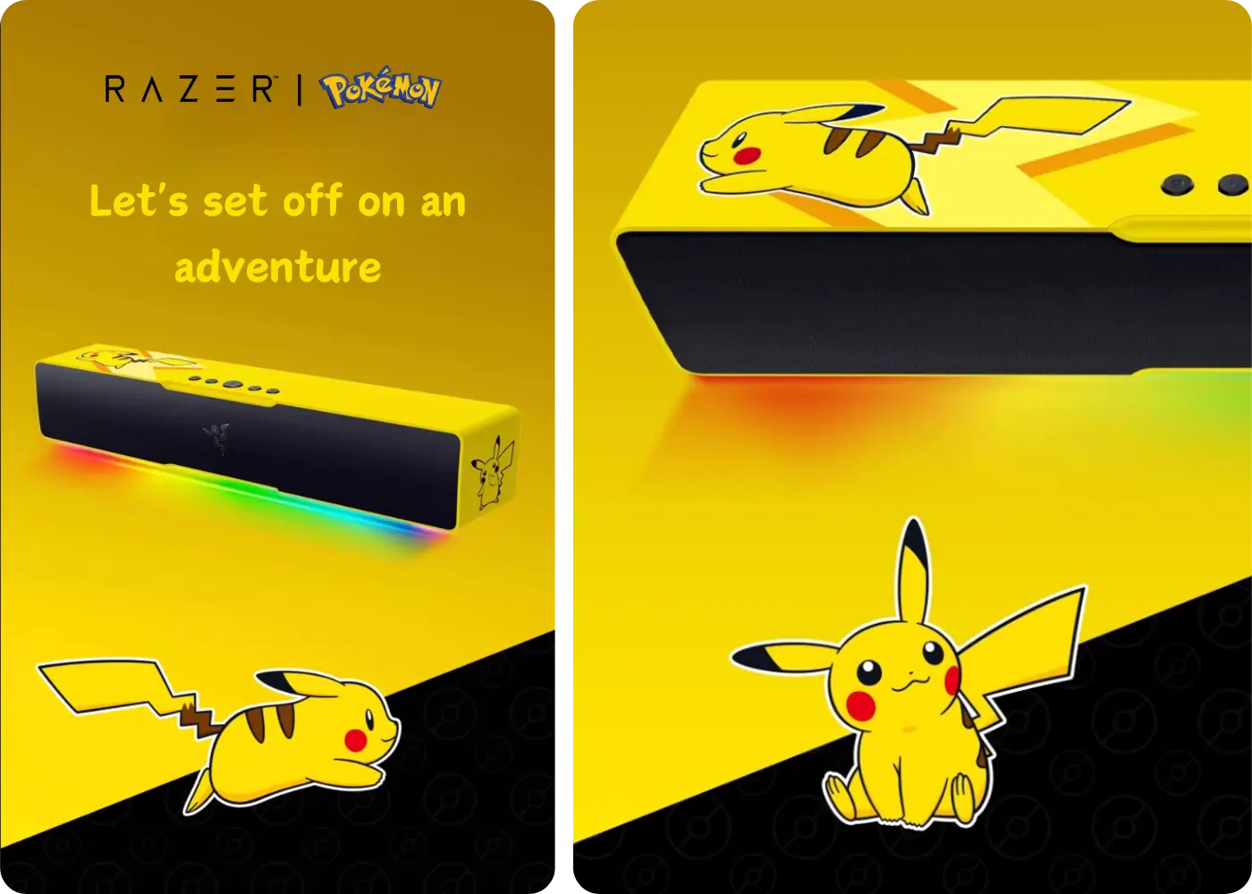 Razer x Pokémon Pikachu Leviathan V2 X-gamingsoundbar – productdetailafbeelding