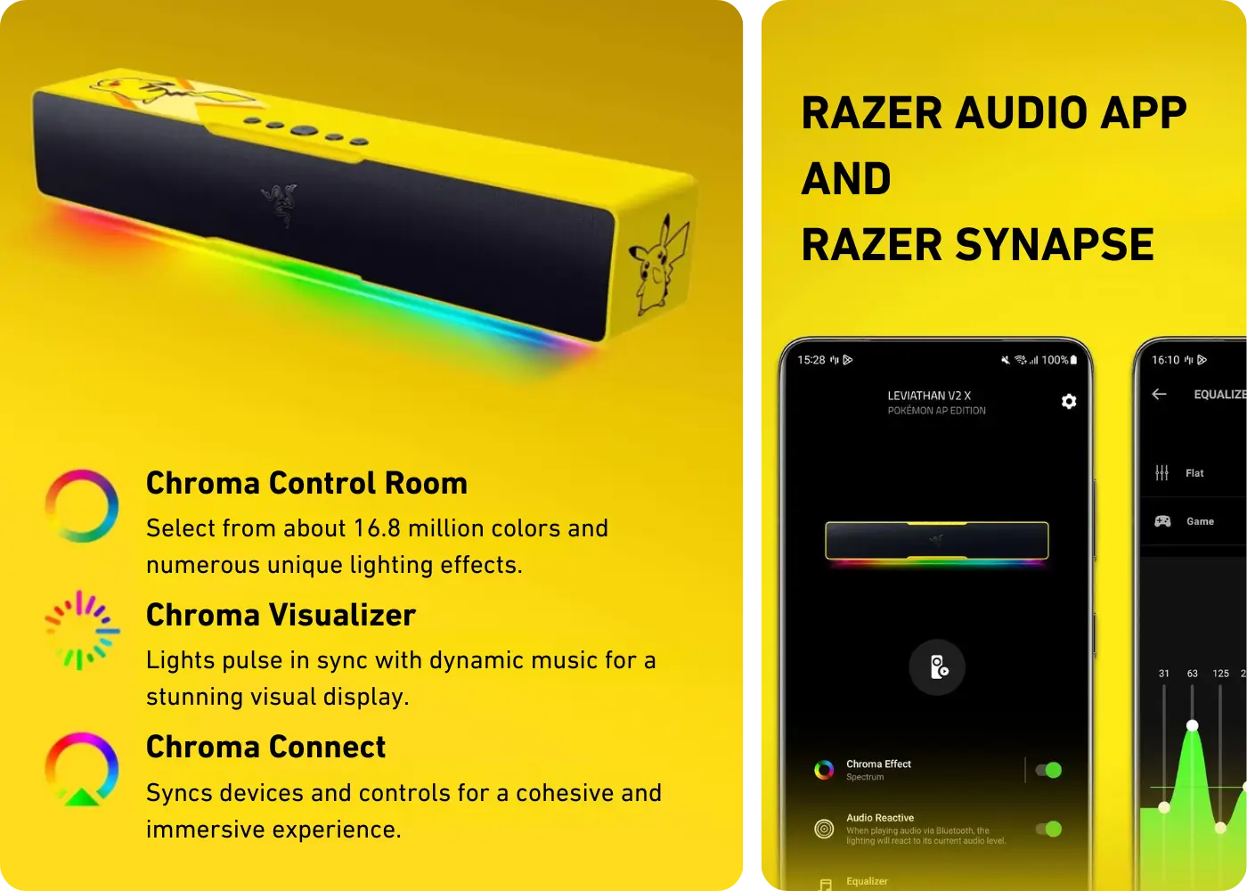 Razer x Pokémon Pikachu Leviathan V2 X-gamingsoundbar – productdetailafbeelding