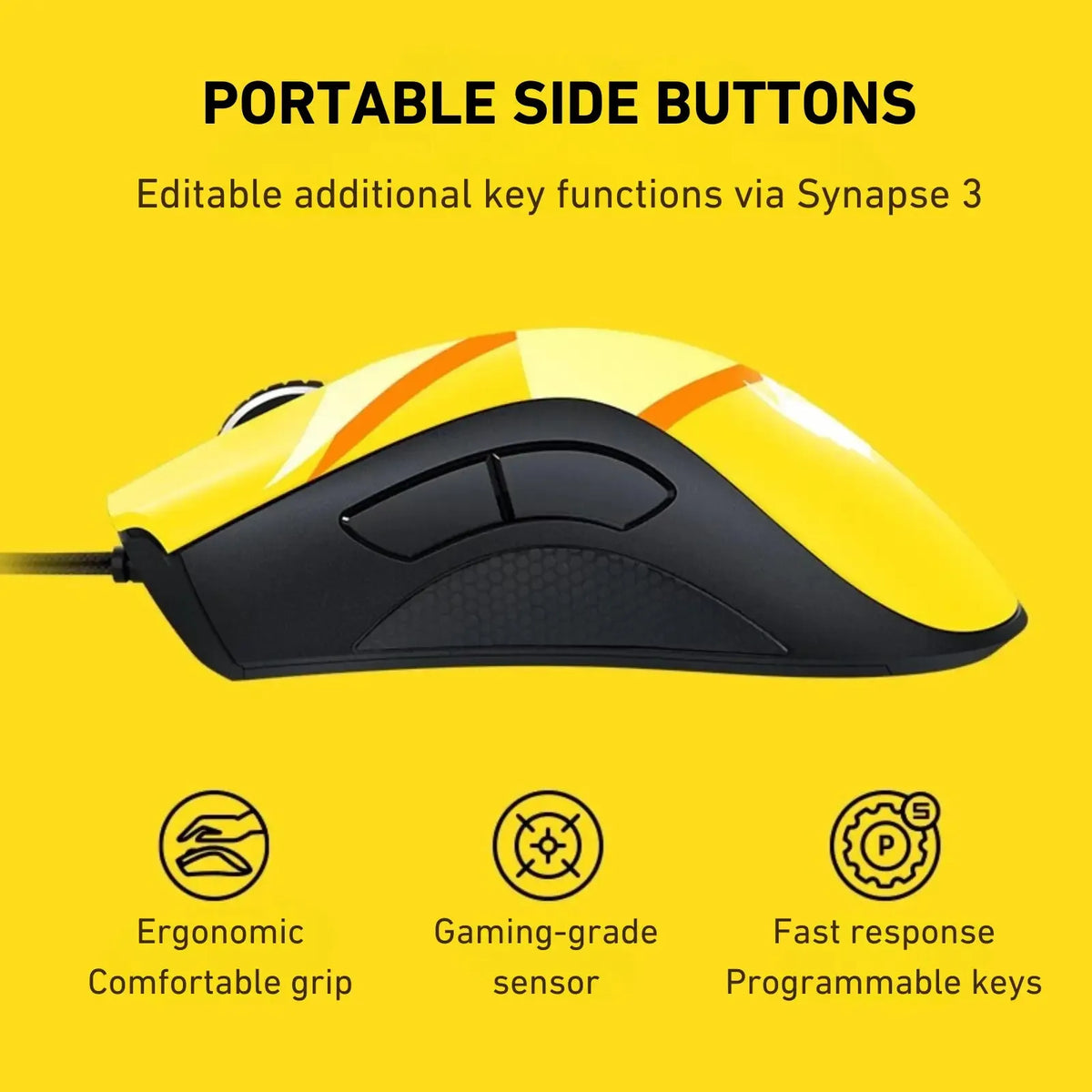 Razer x Pokémon Pikachu Viper Standard Wired Mouse + Mousepad Set product gallery view 4