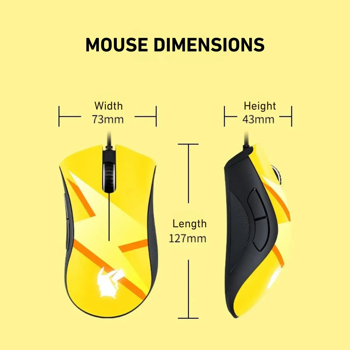 Razer x Pokémon Pikachu Viper Standard Wired Mouse + Mousepad Set product gallery view 5