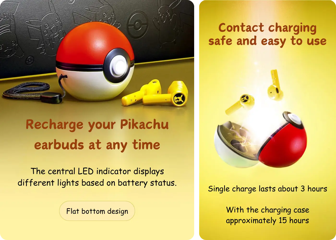 Razer x Pokémon PokeBall Pikachu Earbuds - Power Up with a Poké Ball!