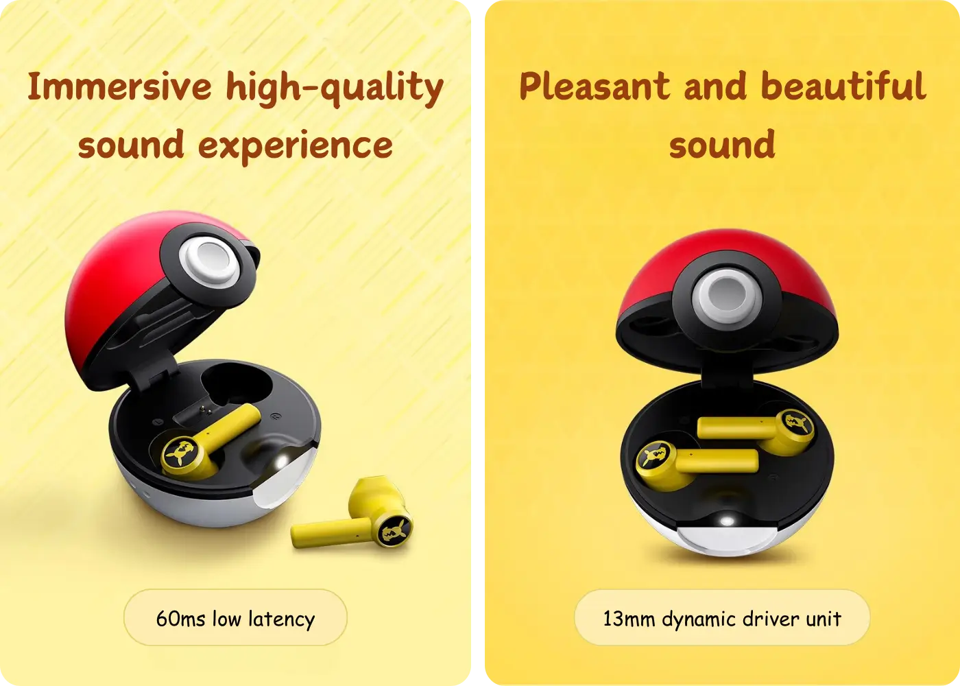 Razer x Pokémon PokeBall Pikachu Earbuds - Low Latency Audio Performance