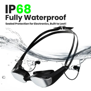 IP68 fully waterproof Solla Wave AI music swim goggles