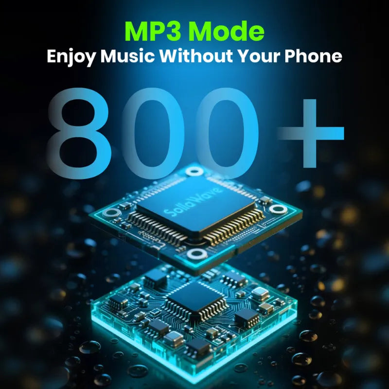 Offline MP3 music mode on Solla Wave swim goggles
