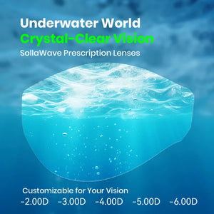Customizable prescription lenses for Solla Wave swim goggles