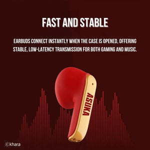 Asuka earbuds with fast stable Bluetooth 5.3 connection