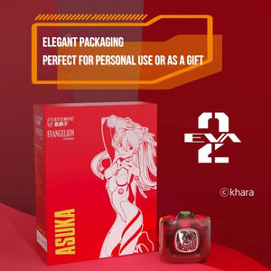 Asuka Evangelion earbuds with elegant collectible gift packaging