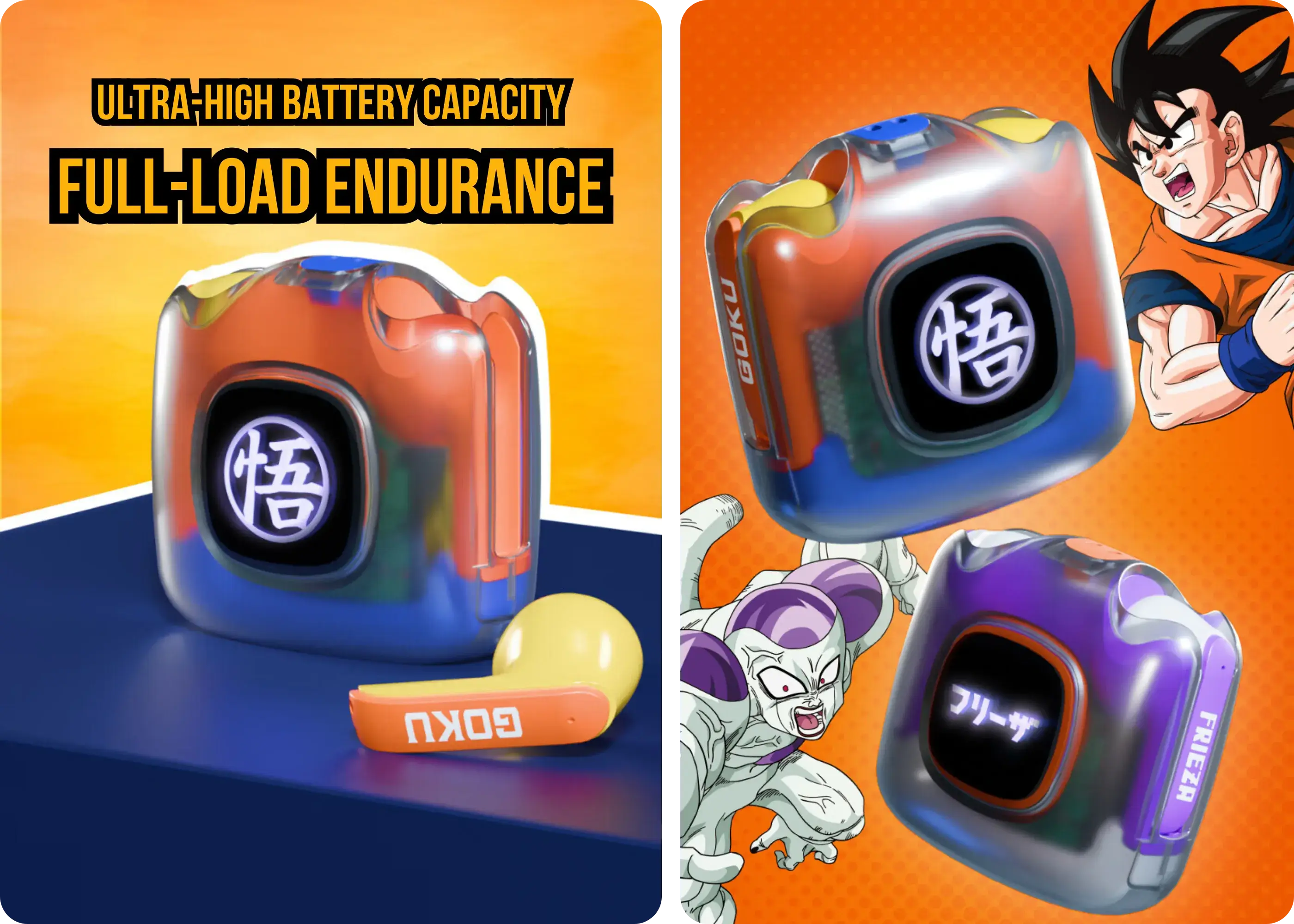 Dragon Ball Z T01 earbuds with extended battery life for all-day listening