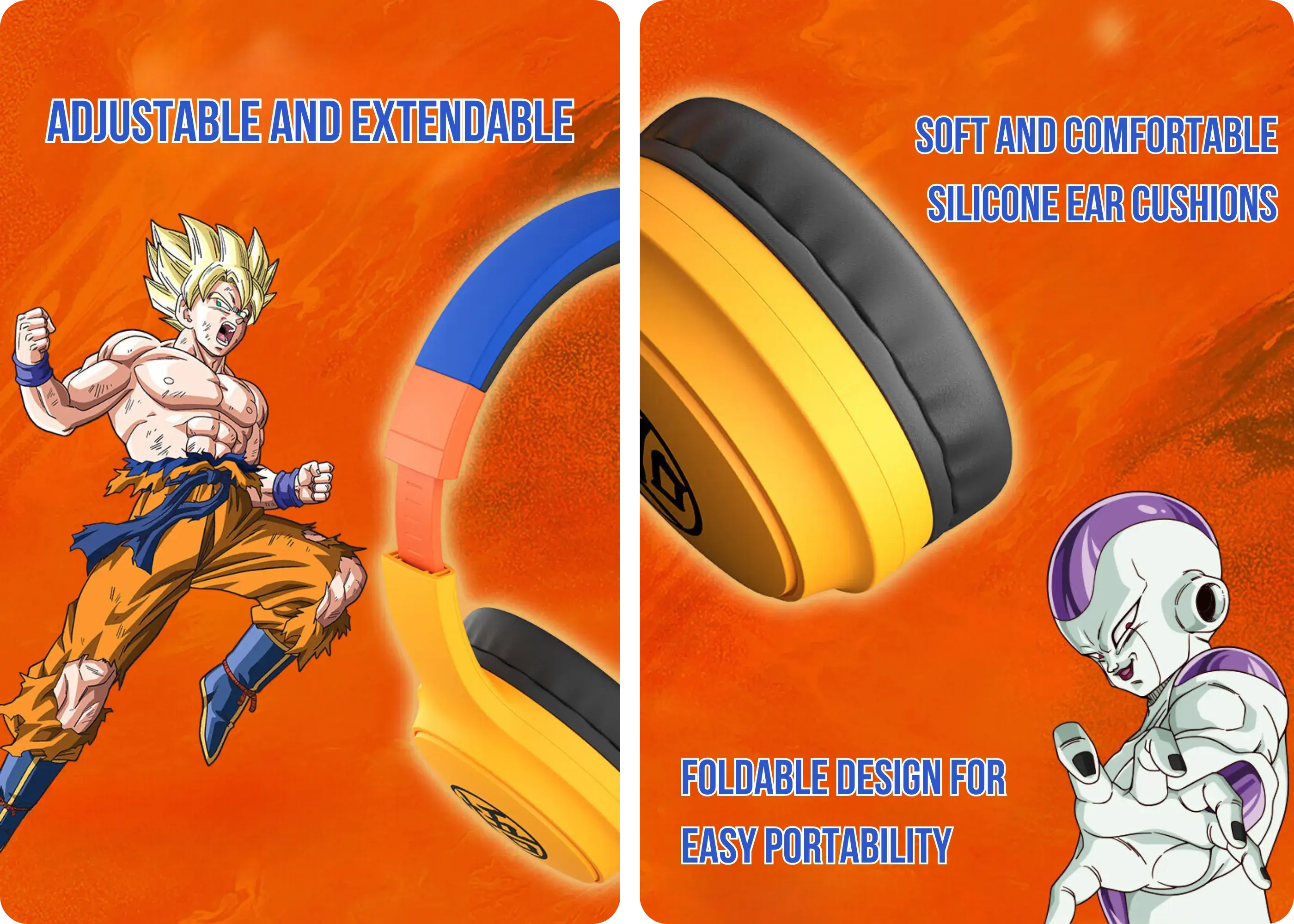 STUMPE x Dragon Ball Z T02 Aktive Geräuschreduzierung Over-Ear-Kopfhörer – Produktdetailbild