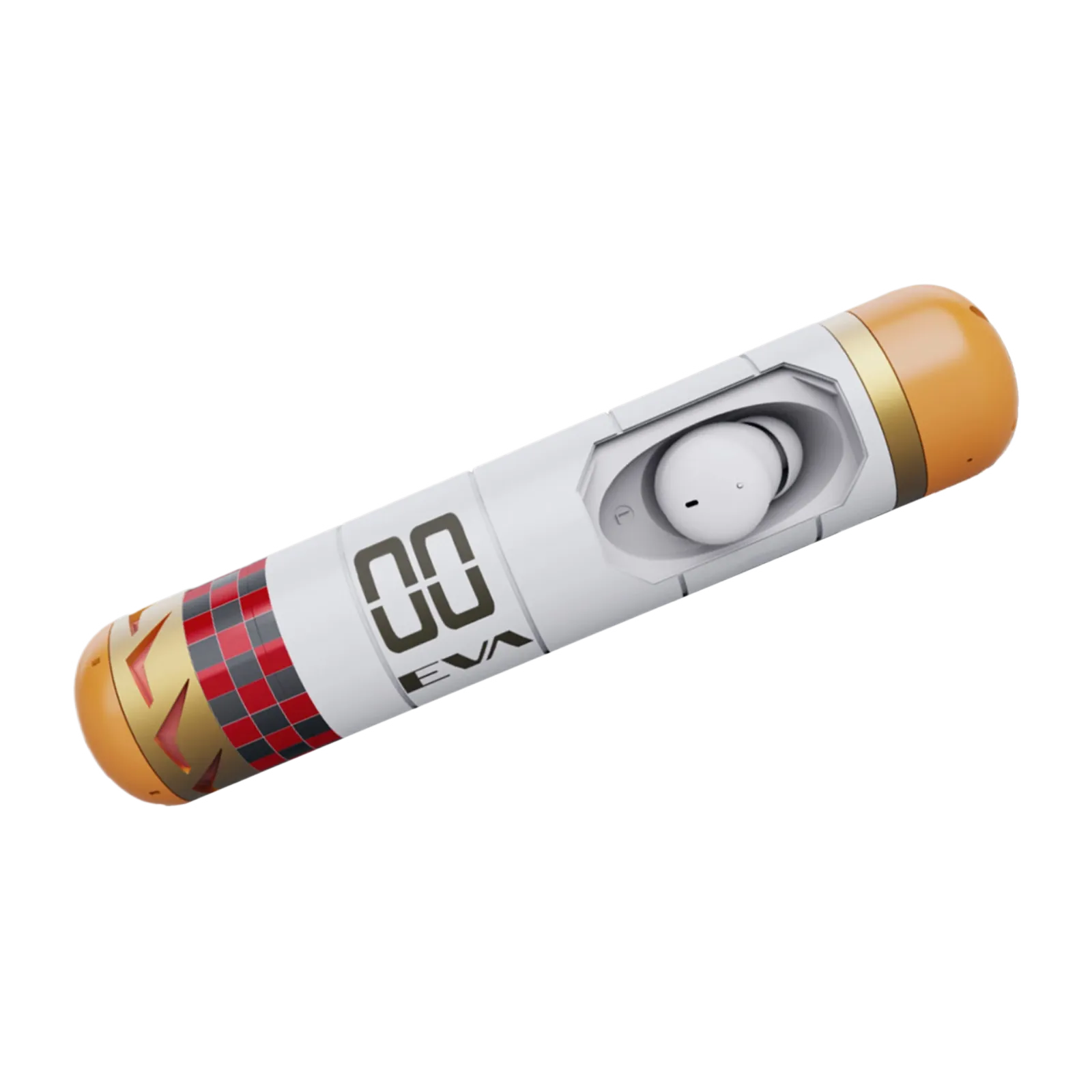 STUMPE Evangelion EVA-00 active noise canceling earbuds in Rei Ayanami design