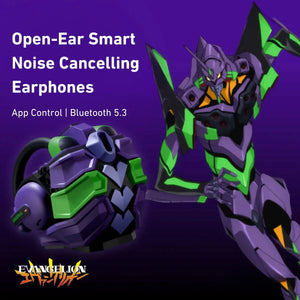 STUMPE x Evangelion EVA-01 Open Ear ANC Earphones product gallery view 2