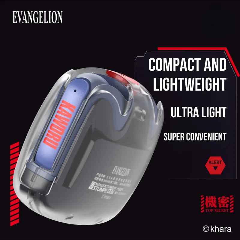 سماعات STUMPE x Evangelion Mark.06 صغيرة وخفيفة مع علبة الشحن بطابع كاورو