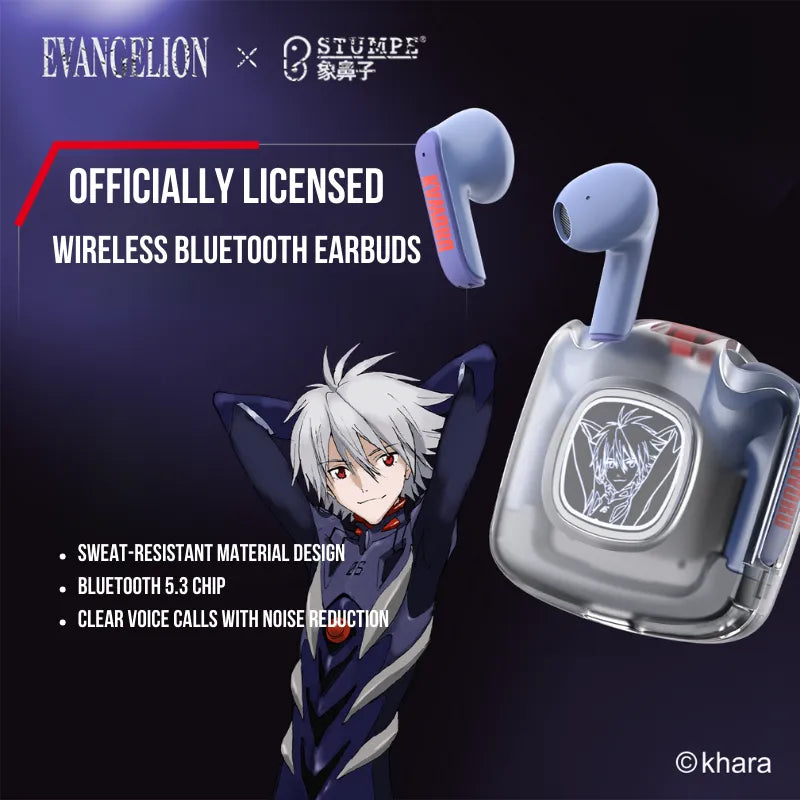 سماعات STUMPE x Evangelion Mark.06 اللاسلكية المرخّصة رسميًا والمزينة بشخصية كاورو ناغيسا