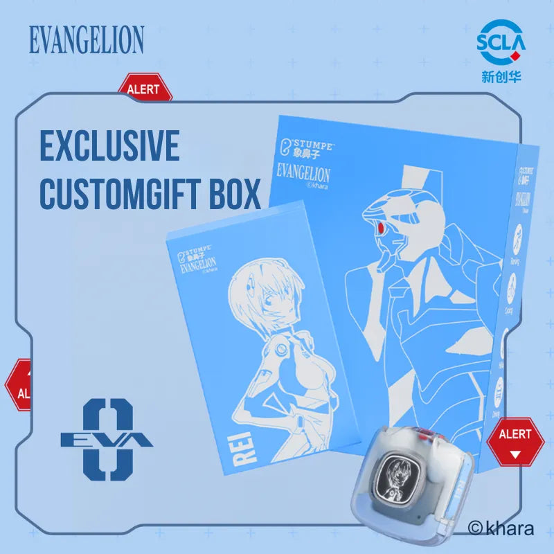 Exclusive Rei Ayanami Evangelion gift box with wireless earbuds
