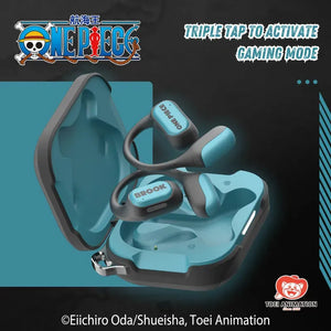 One Piece Brook earphones with low-latency gaming mode