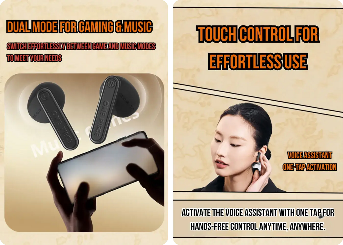 STUMPE x One Piece T05 Totenkopfflagge In-Ear-Kopfhörer – Produktdetailbild