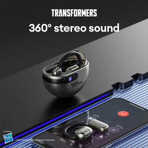 Transformers black earphones with automatic pairing