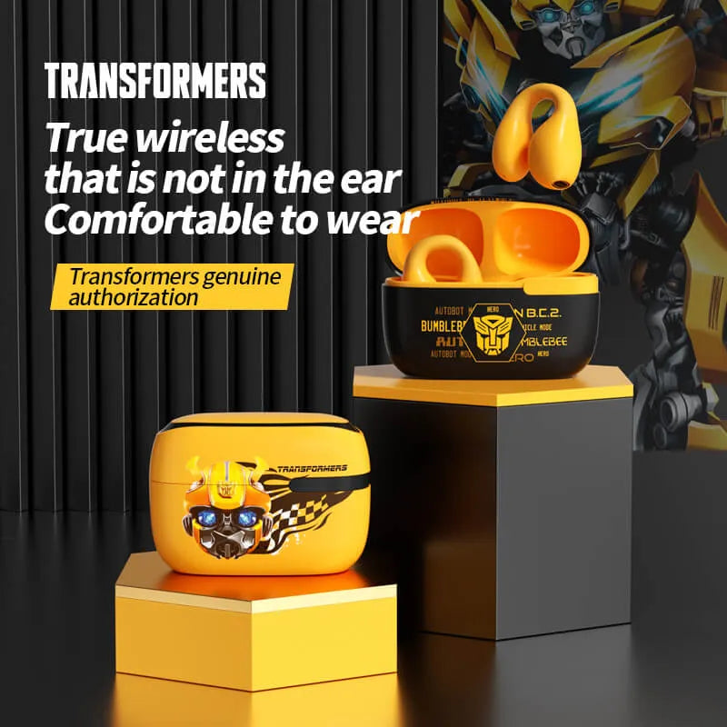 Transformers Bumblebee earphones with ENC noise reduction for clearer calls