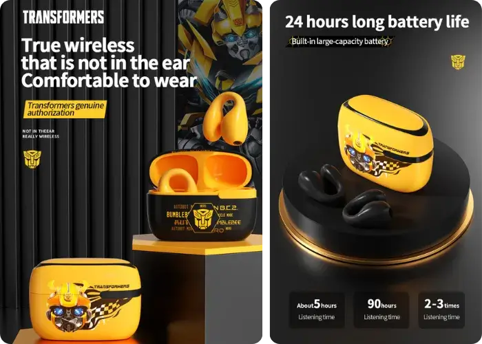 Transformers Bumblebee earphones with ENC calls, 24-hour battery life and comfortable fit