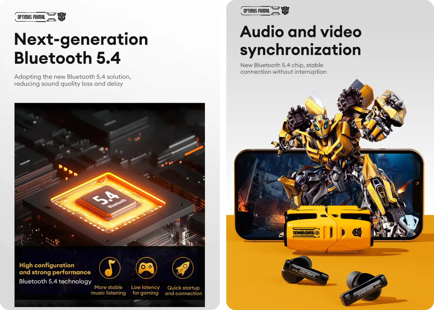 Transformers TF-T01 Pro ANC Active Noise Cancelling Earbuds - Stay Connected with Next-Gen Bluetooth 5.4