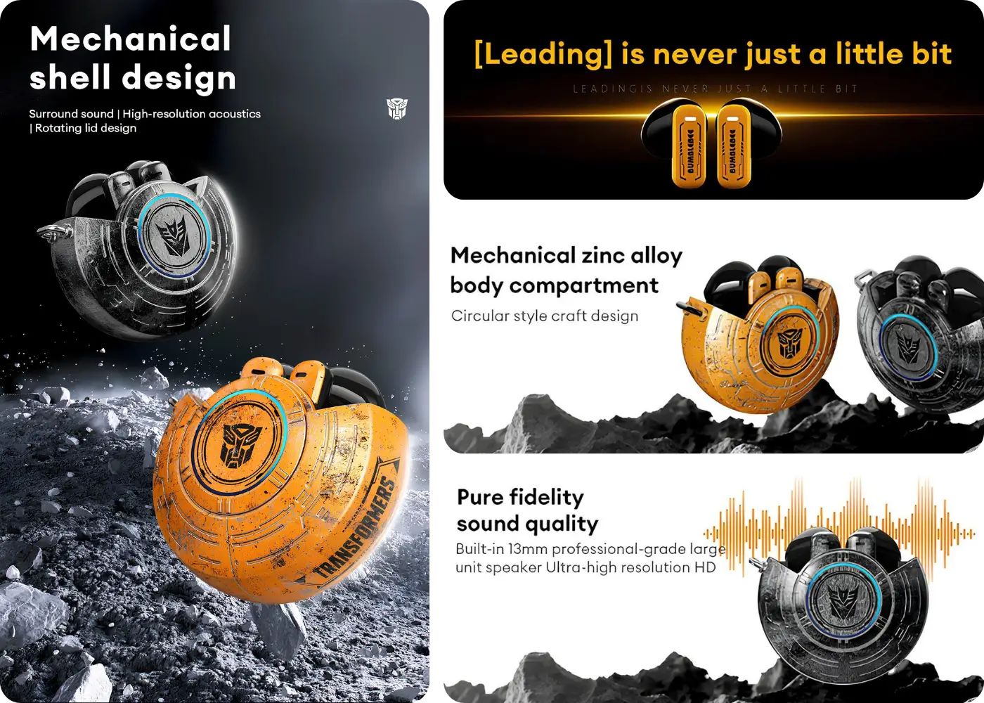 Transformers TF-T31 HiFi Sound Gaming Earbuds - Unmatched audio quality for gaming and music