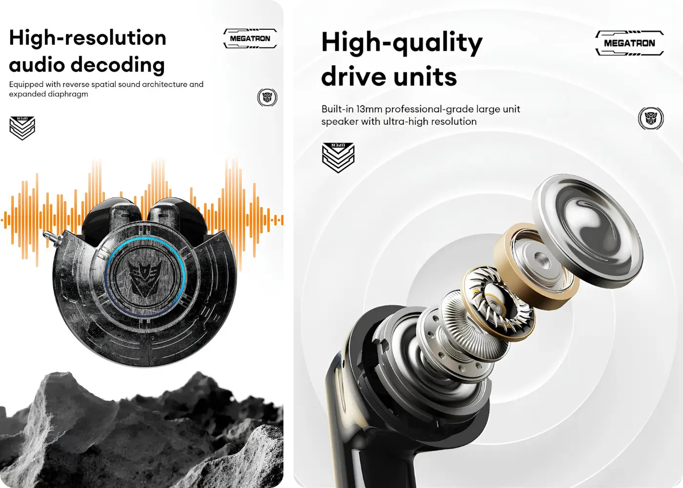 Transformers TF-T31 HiFi Sound Gaming Earbuds - Standout Transformers Design