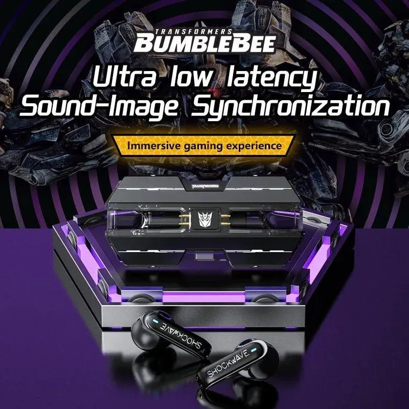 Gaming-Earbuds im Transformers-Design mit LED-Ladecase, extrem geringer Latenz und immersivem Design.