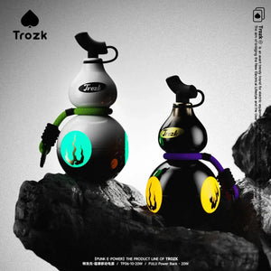 Trozk TP06 FuLu power banks in green and purple illuminated color options