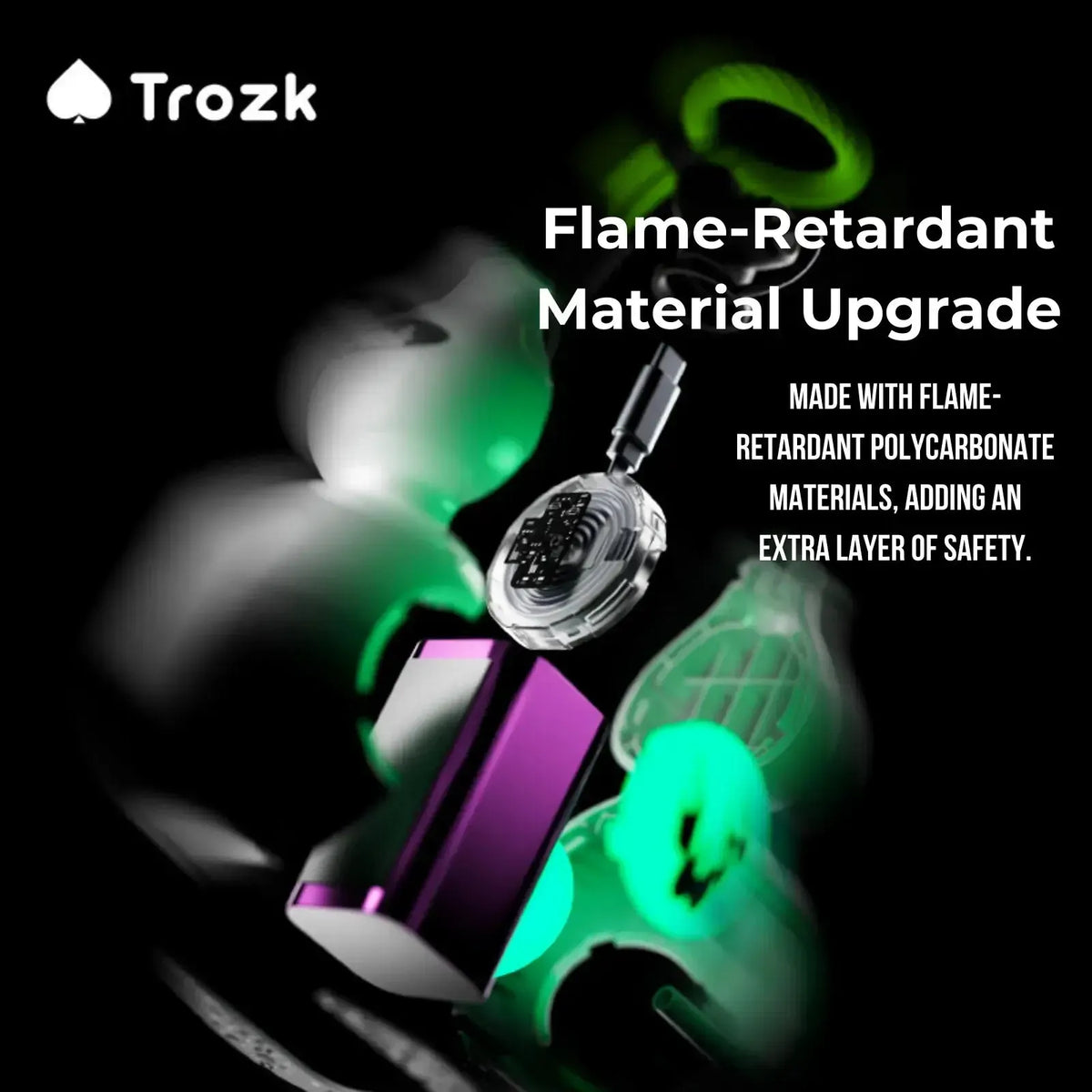 Trozk TP06 FuLu power bank with upgraded flame-retardant material