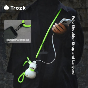 Trozk TP06 FuLu power bank worn with adjustable shoulder strap