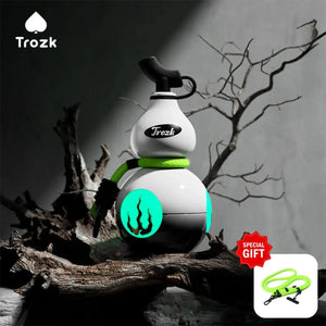 Trozk TP06 FuLu white power bank with green illuminated Fu symbol