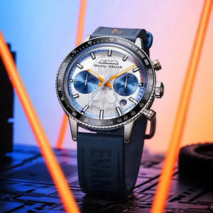 Rei Ayanami white quartz chronograph watch