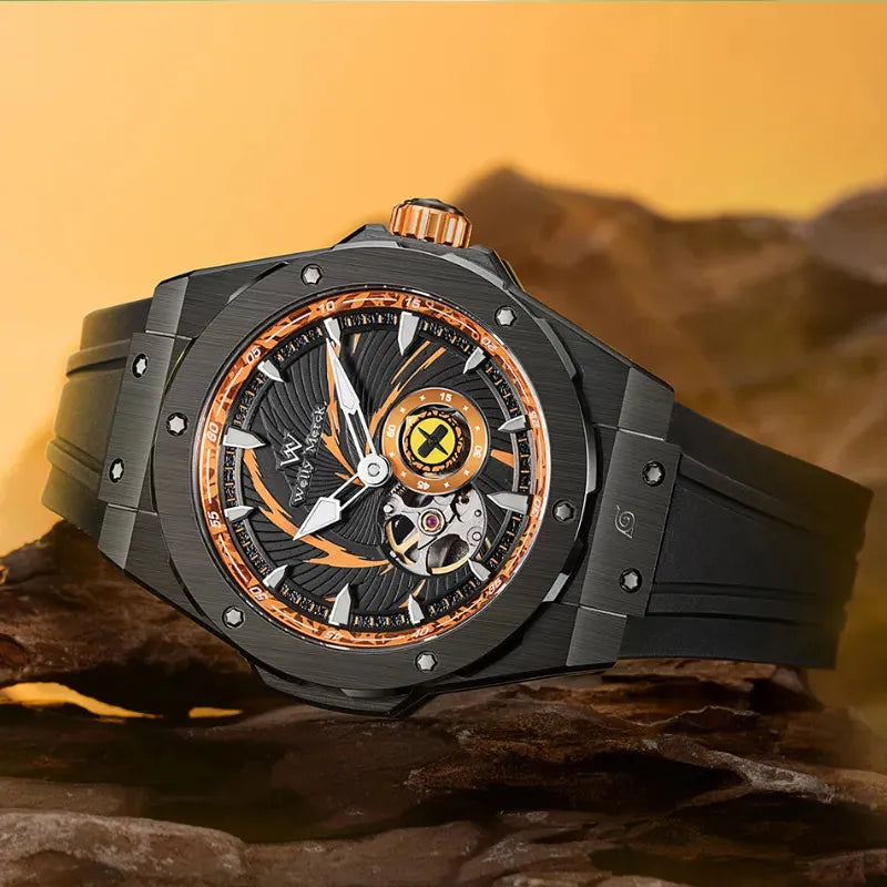 Naruto Uzumaki automatic watch with orange character dial