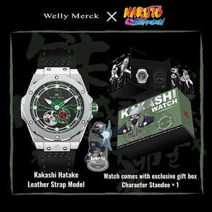 Kakashi Hatake automatic watch with leather strap and gift box