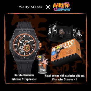 Naruto Uzumaki automatic watch with silicone strap and gift box