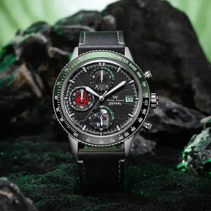 Kakashi Hatake quartz chronograph watch with green accents