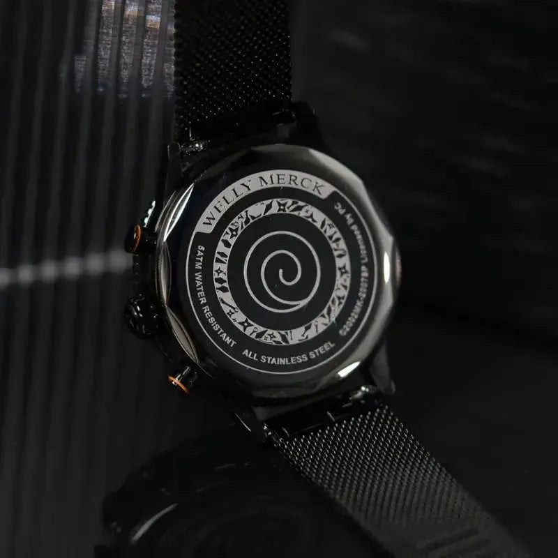 Naruto Uzumaki quartz watch engraved case back