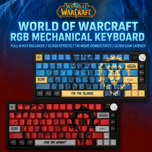 لوحة مفاتيح ميكانيكية RGB ثلاثية الأوضاع من World of Warcraft بـ79 مفتاحًا – صورة المنتج 3