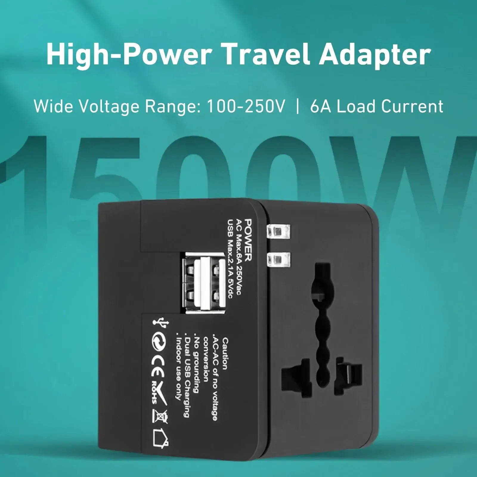WY-08 high-power travel adapter with 1500W maximum load